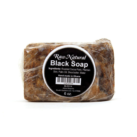 Raw Natural Black Soap Bar - 6 oz